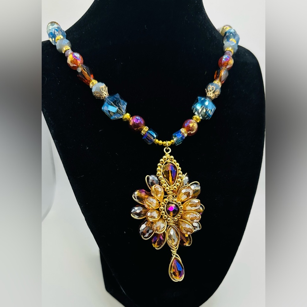 Handmade custom crystal necklace
